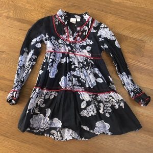 Yo Baby Navy and Red floral dress